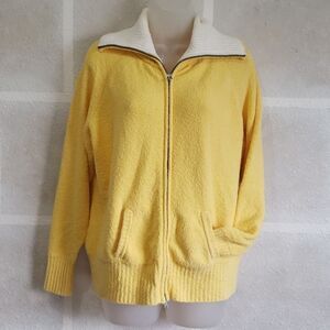 Great Northwest Yellow & White Zip-Up Coat